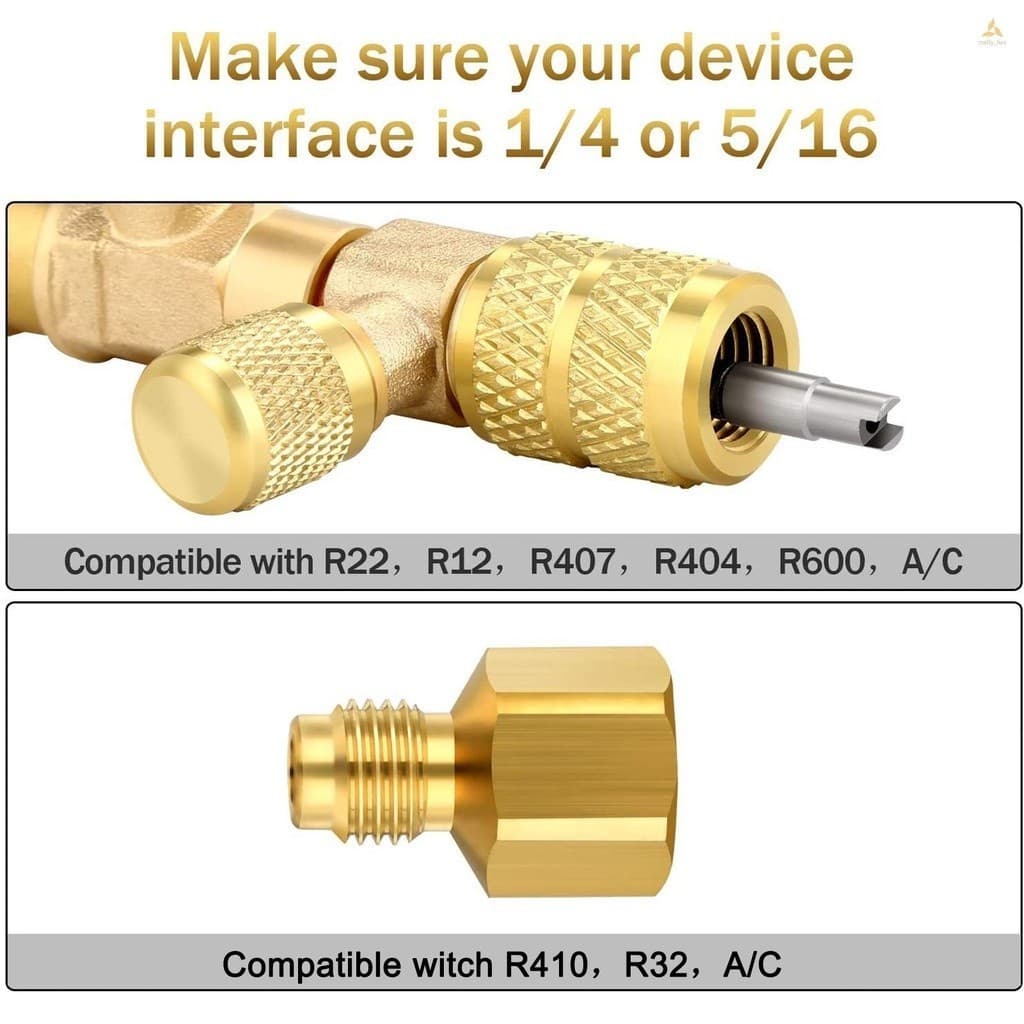 เครื่องมือถอดแกนวาล์วเครื่องปรับอากาศรถยนต์ SAE 1/4 นิ้ว 5/16 นิ้ว สําหรับ R22 R410A รูปที่ 7