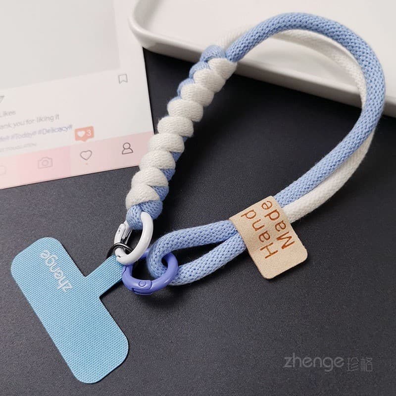 เชือกเส้นเล็กโทรศัพท์มือถือข้อมือคมชัดสีเชือกถักสั้น อิน ที่แข็งแกร่งทนทานเดินทางกลางแจ้งช้อปปิ้งหญิงเดินทางปีนเขา รูปที่ 7