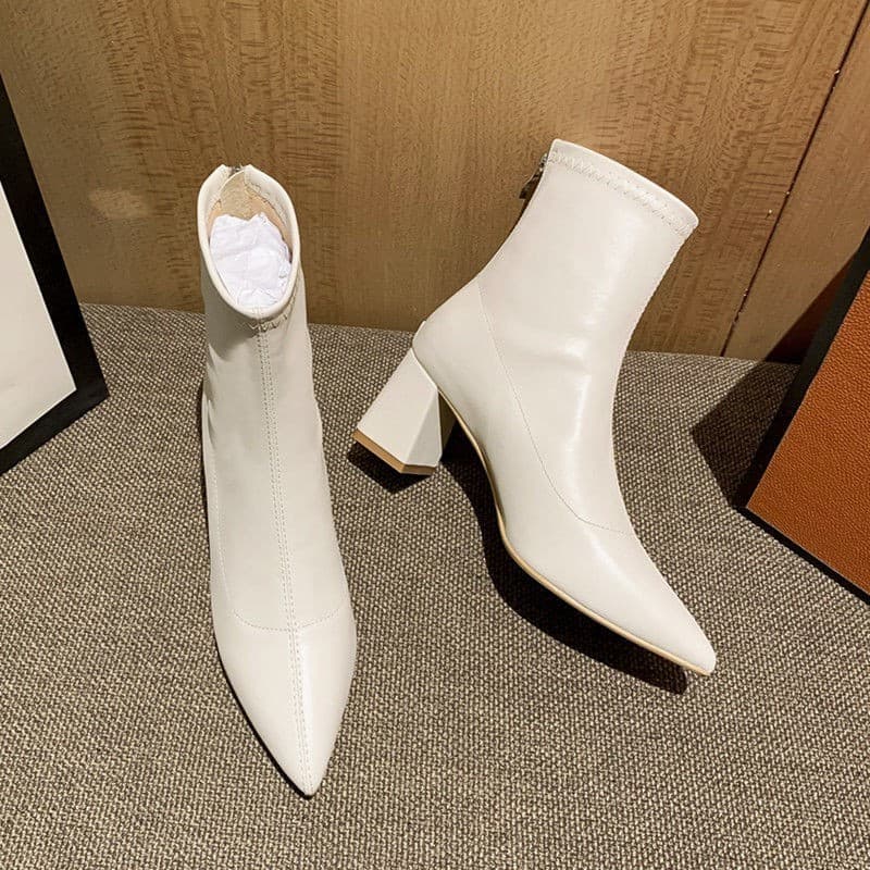 martin boots รองเท้าบูทแฟชั่นส้นสูง มีปลายแหลม สำหรับผู้หญิง รูปที่ 2