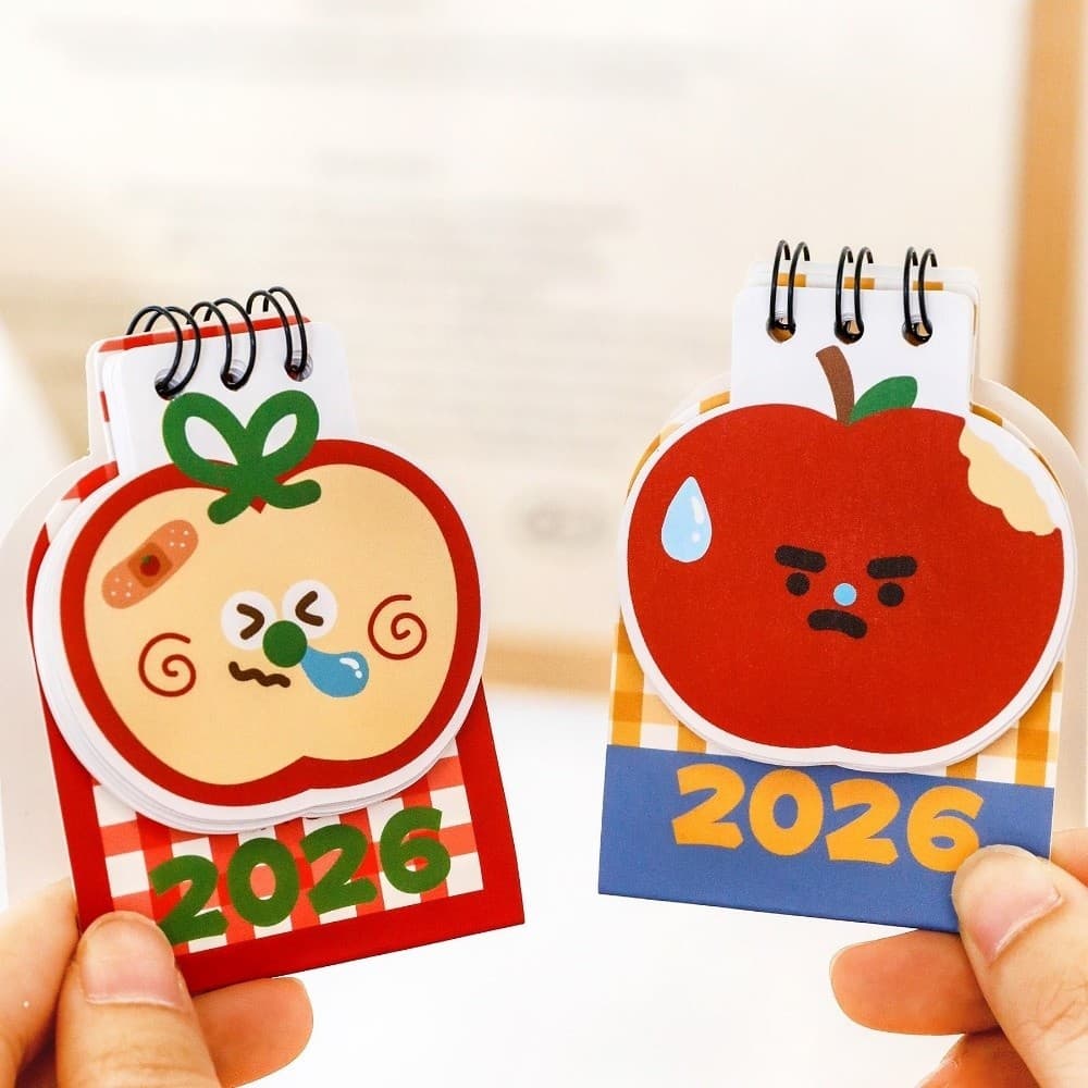 ยูเซ็น 2026 ปฏิทินตั้งโต๊ะ, รูปร่างผลไม้ม้วนผูกพันปฏิทินตั้งโต๊ะ, ง่ายพกพาการ์ตูนมินิตารางวางแผนสํานักงานอุปกรณ์การเรียน รูปที่ 9
