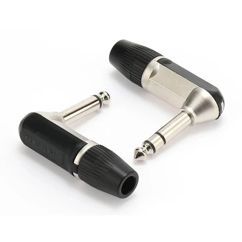 REAN 6.35 มม.2/3 เสาสเตอริโอปลั๊ก Gold-plated 1/4′′ Mono ชุดหูฟังไมโครโฟน Solder TRS ลําโพงกีตาร์ TS Connecto รูปที่ 3