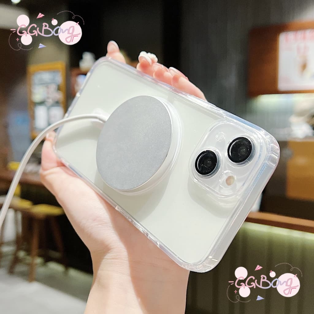 เคสไอโฟน17สำหรับ iPhone 17 AIR 11 13 14 15 16 Pro Max 15 16 7 Plus X XR XS Max เคสชาร์จแม่เหล็กใสแบบเต็มรูปแบบเรียบง่าย รูปที่ 3