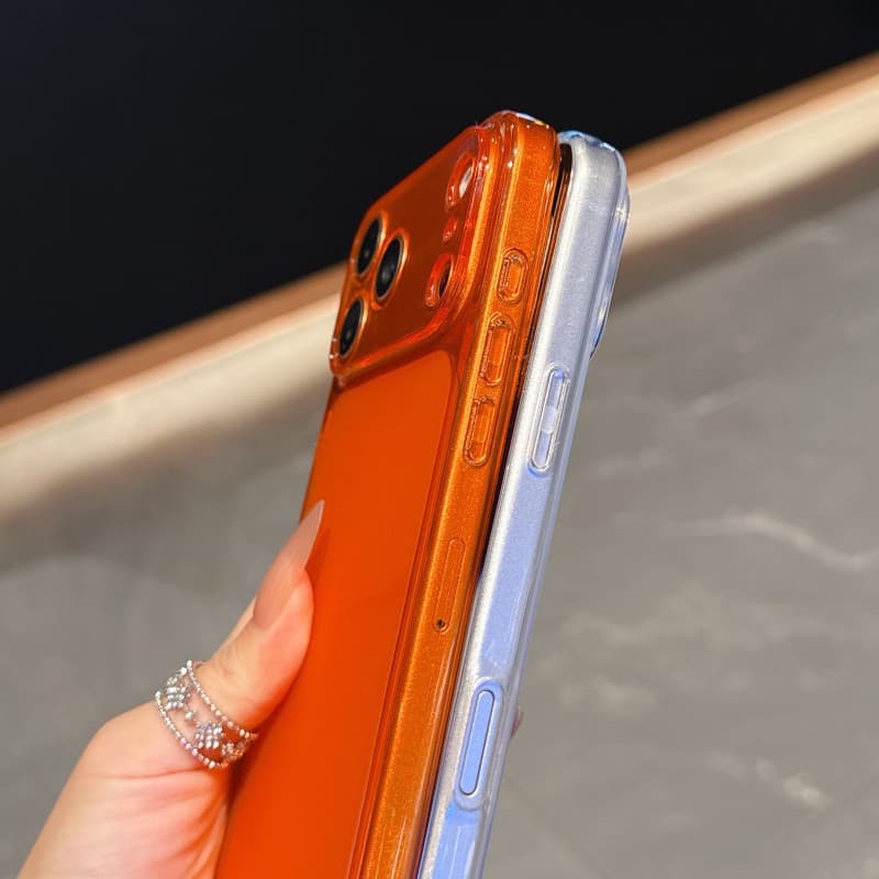 Simple สีทึบ TPU soft Case สําหรับ iPhone 13 14 15 16 17 Pro Max ปลอก Anti fall ฝาครอบป้องกันสําหรับ iPhone16 กรณี รูปที่ 9
