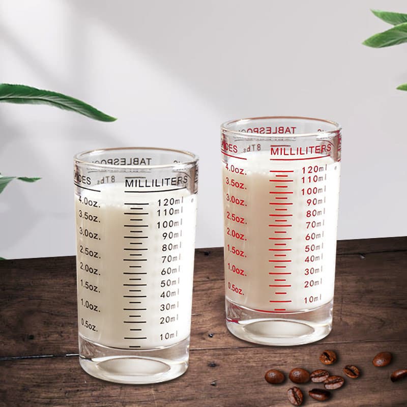 Diamond Coffee แก้วตวง มีสเกลวัด ขนาด 90ml/120ml 3oz/4oz สีดำ สีแดง 5UHK รูปที่ 5