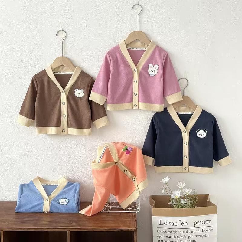 Dolemi Baby เสื้อกันหนาวเด็กหญิง ผ้าลูกฟูก เสื้อแขนยาว สีสดใส นิ่มใส่สบาย น่ารัก กระดุม ลายน่ารัก รูปที่ 8