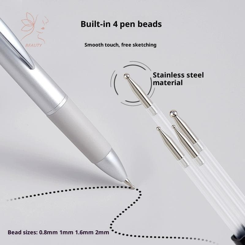 4in1 Nail Dotting Pen Nail Art Dotting Tools In ปากกาลูกลื่น Design Nail Art Tip Dot Paint ชุดแต่งเล็บ {TH} รูปที่ 5