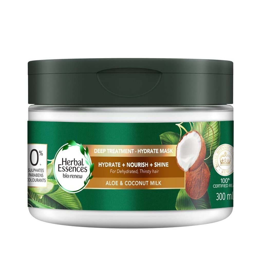 Herbal Essence เฮอร์บัล เอสเซนส์ ทรีทเม้นท์ อโล แอนด์ โคโคนัท มิลค์ ไฮเดรท มาส์ก 300 มล. รูปที่ 2