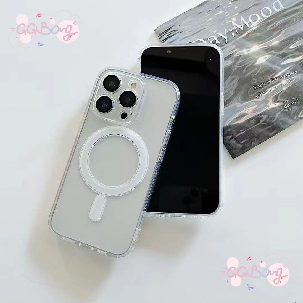 เคสไอโฟน17สำหรับ iPhone 17 AIR 11 13 14 15 16 Pro Max 15 16 7 Plus X XR XS Max เคสชาร์จแม่เหล็กใสแบบเต็มรูปแบบเรียบง่าย รูปที่ 5
