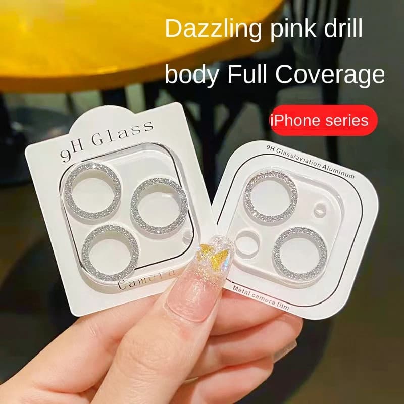 ฟิล์มกล้อง For iphone 11 12 13 14 15 16 17 Pro Max 17 Air 13 12 Mini 14 15 16 Plus 17 16Pro ฟิล์ม กระจก เพชรแฟลชรุ่นใหม่ รูปที่ 1