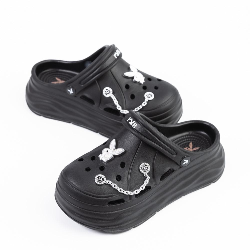 PLAYBOY รุ่น JUMPY Clogs รองเท้าทรงคล็อก รหัสST-HS254C140 ดีไซน์ยางนิ่มเสริมส้น มี 3 สี Midnight/Vanilla/Milk รูปที่ 8