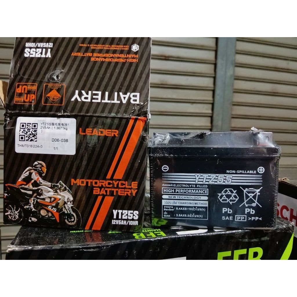 แบตเตอรี่ YTZ5S 5แอมป์ แบตเตอรี่มอเตอร์ไซค์สำหรับสตาร์ทมือ สตาร์ทเท้า*ล็อตใหม่ไฟแรงเช็คไฟก่อนส่ง รูปที่ 2