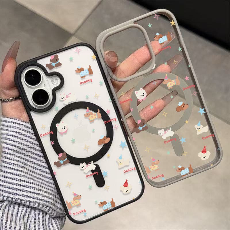 เคสแม่เหล็ก เคสใสกันกระแทกน่ารัก IPhone17 Air 11 12 13 14 15 16 17 PROMAX 17 16 15Pro 16 15 14PLUS 8 7Plus XR X XS XSMAX รูปที่ 6