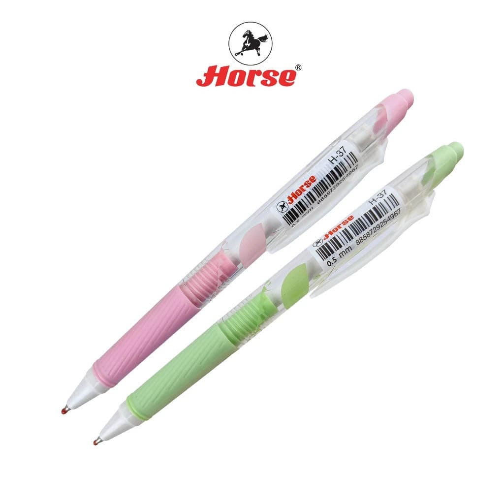 ปากกาเจล HORSE หมึกลบได้ 0.5 mm Erasable Pen ด้ามใส H-37 แพ็ค 3 ด้าม คละสี รูปที่ 4