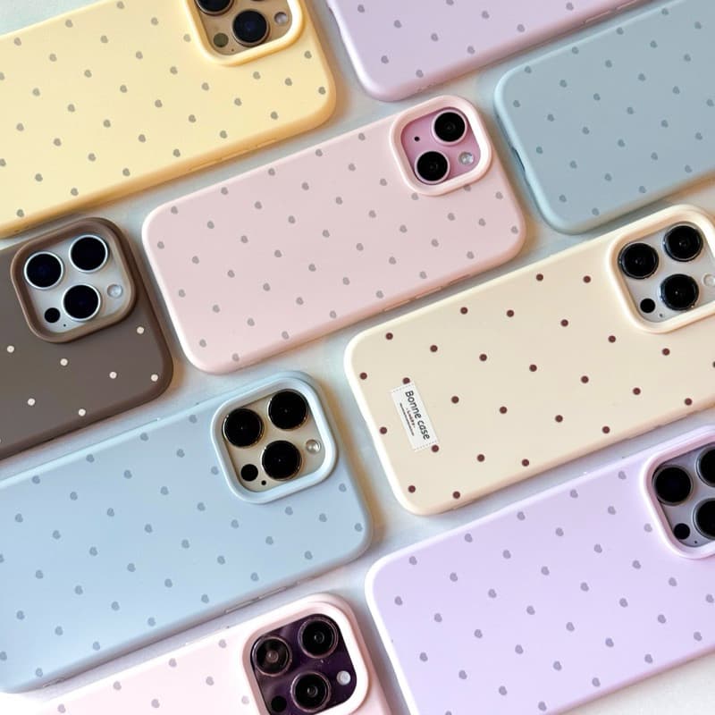 10สีT1S201 เคสนิ่มกันเลนส์กล้องลายจุด, ลายหัวใจ เคสไอโฟน สำหรับ iPhone case11-15Promax,17Pro,17Promax รูปที่ 1