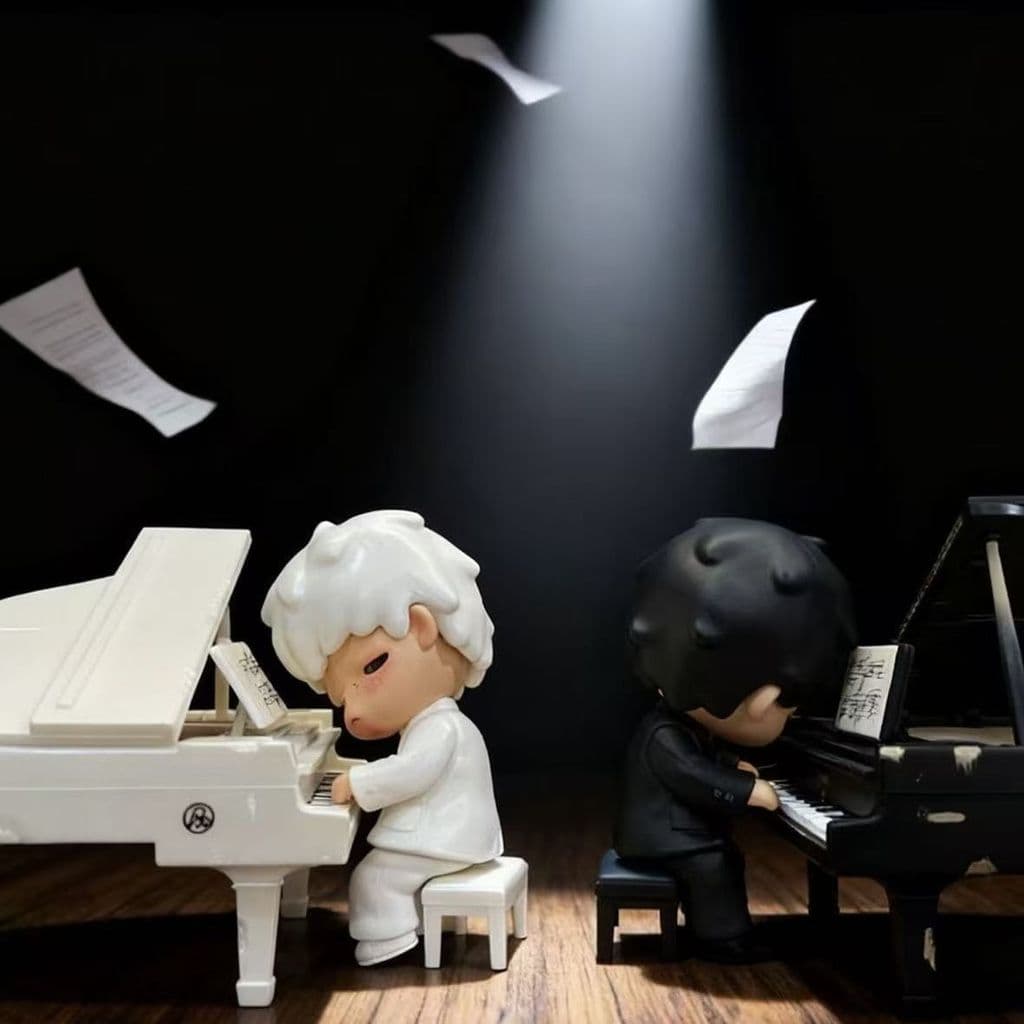 Hirono Ono pianist กล่องตาบอดเครื่องประดับของเล่นตุ๊กตาตกแต่งของขวัญ MNYH รูปที่ 1