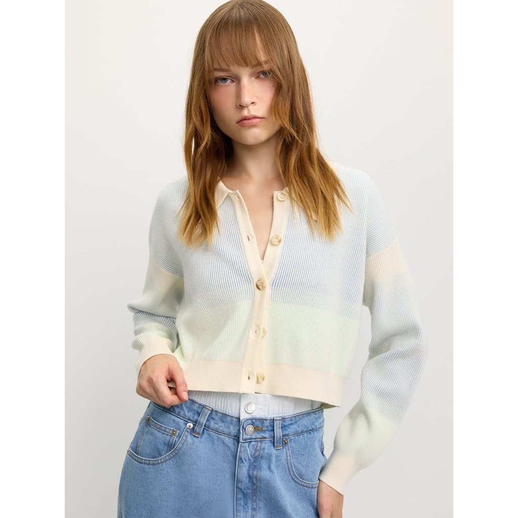 เสื้อคาร์ดิแกนถักไล่สี / Gradient Knit Cardigan รูปที่ 7
