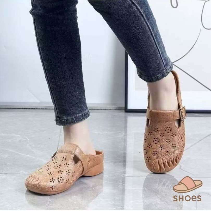 SH101 HOMEรองเท้าแตะผู้หญิง แฟชั่น ส้นแบน พื้นนุ่ม ฤดูร้อน ระบายอากาศ ใส่ไปข้างนอก แบบสวม กันลื่น BB011 รูปที่ 7