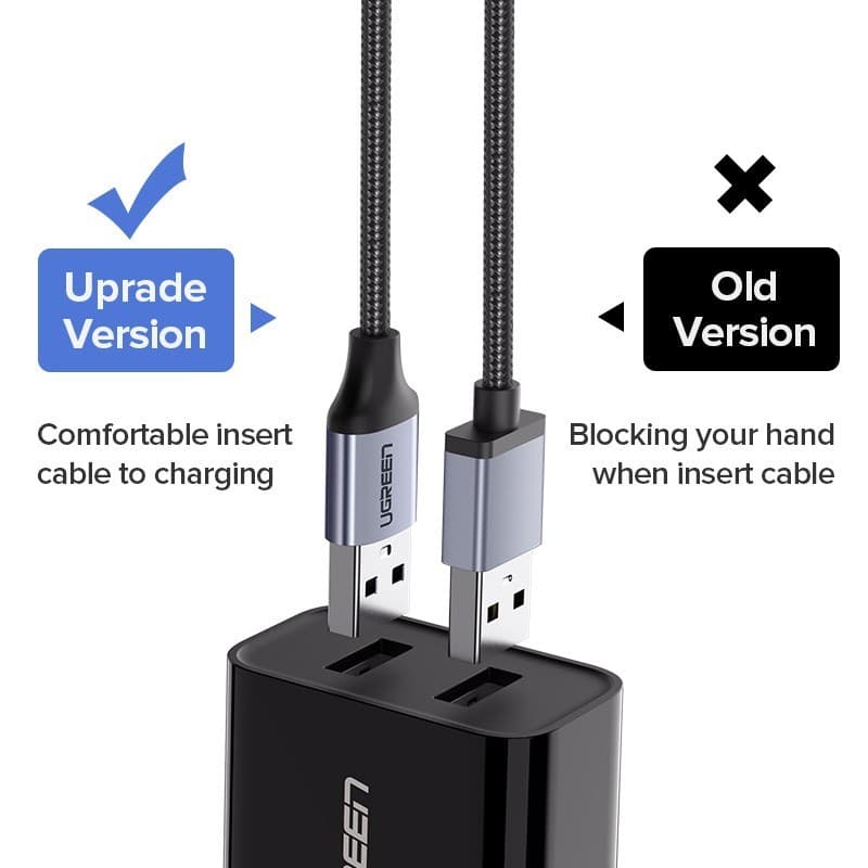 UGREEN สาย MicroUSB Micro USB เป็น USB 2.0 Fast 2A สายชาร์จข้อมูลสําหรับโทรศัพท์มือถือ Android รูปที่ 3