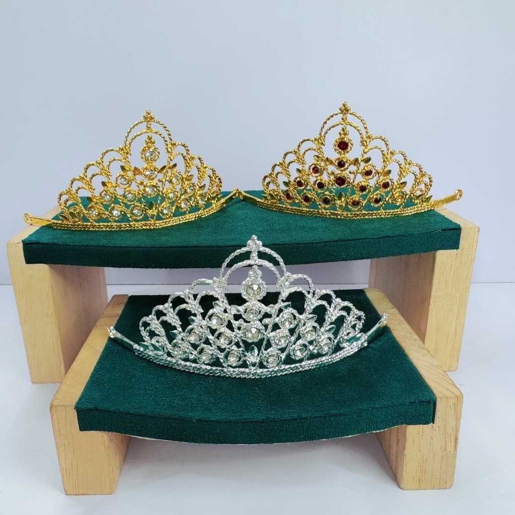 มงกุฏชุดไทย กะบังหน้าเด็ก–ผู้ใหญ่ ใส่ได้ | เครื่องประดับผมนางรำ ชุดไทยโบราณ รูปที่ 8