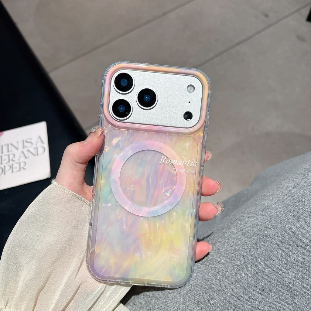 กึ่งโปร่งใสเรนเดอร์เปลือก-เนื้อวิทยุ-เติมป้องกันโฮโลแกรมเคสโทรศัพท์สําหรับ ไอโฟน 17 17 มือโปร 16 15 14 มือโปร สูงสุด ป้องกันโฮโลแกรมกรณีโทรศัพท์ รูปที่ 3