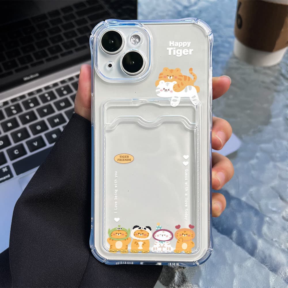 Clear ซองใส่การ์ด case for iPhone 17 16 11 13 15 12 14 Pro Max X XSMax SE XR XS 7 8 Plus เคสโทรศัพท์ซิลิโคน TPU โปร่งใส รูปที่ 4