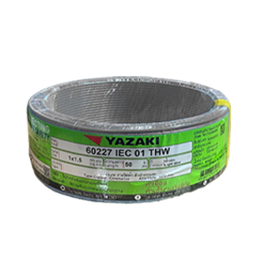 THAI YAZAKI สายไฟ THW 1.5 Sqmm. มีสีให้เลือก ม้วนละ 50เมตร ม้วนเต็มตัดตรงจากโรงงาน รูปที่ 7