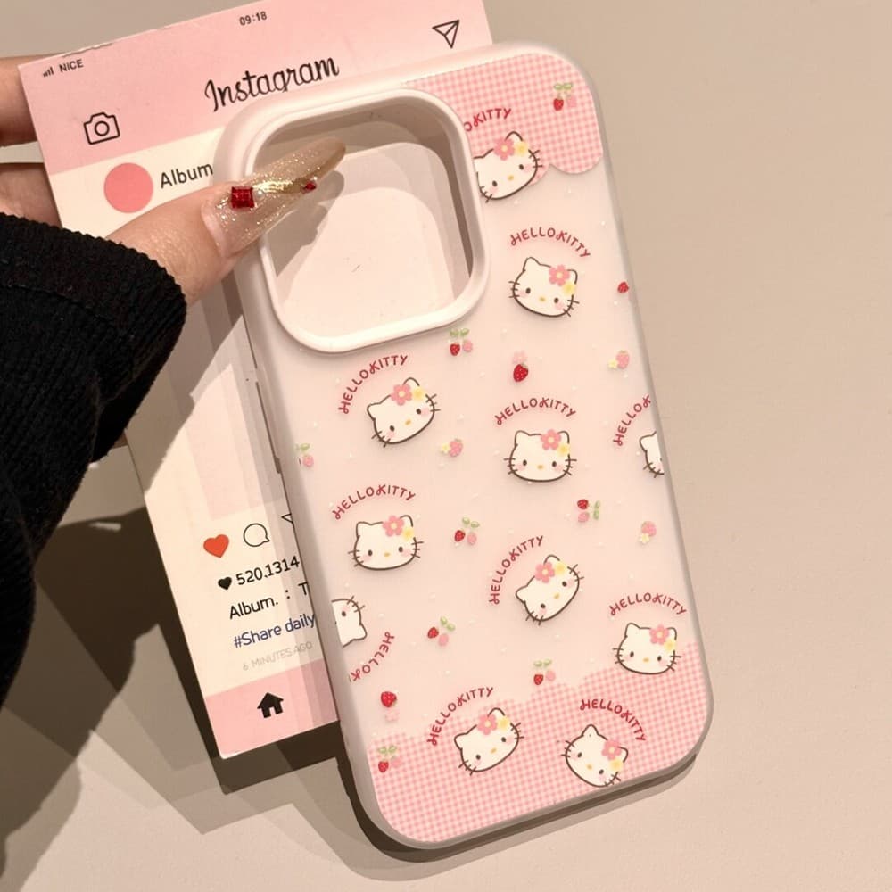 เคสไอโฟน 13 11 สำหรับ iPhone 17 16 15 13 11 14 12 Pro Max 15 14 13 16 Plus XR X Xs Max การ์ตูนหวานเคธีใหม่ 2 in 1 ปก รูปที่ 3