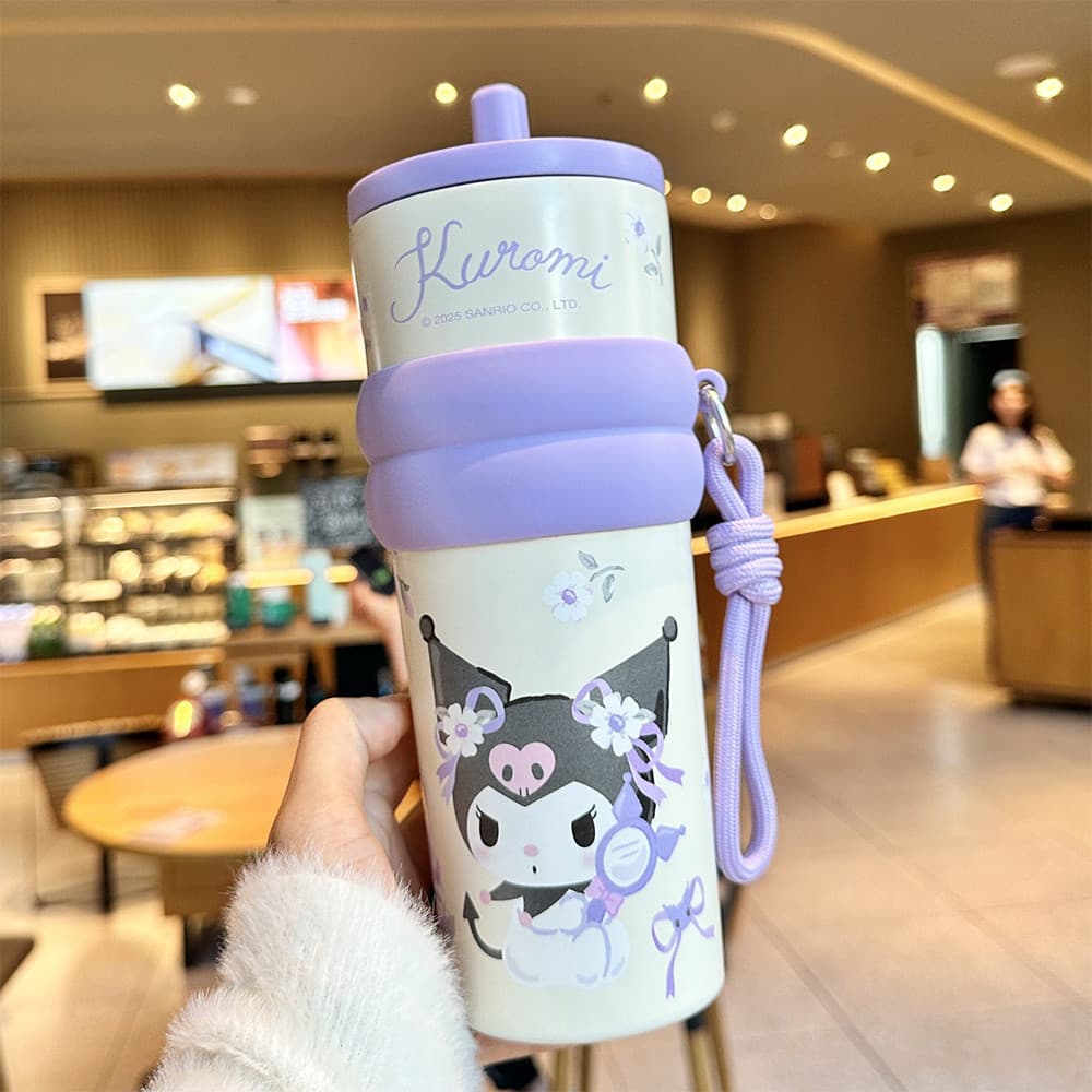 แก้วน้ำเย็นแบบมีหลอดดูด ลายการ์ตูน Hello Kitty Kuromi ขนาด 710 มล. ขวดน้ำพกพาขนาดใหญ่ ลายการ์ตูน Nick Wilde Judy TH รูปที่ 7
