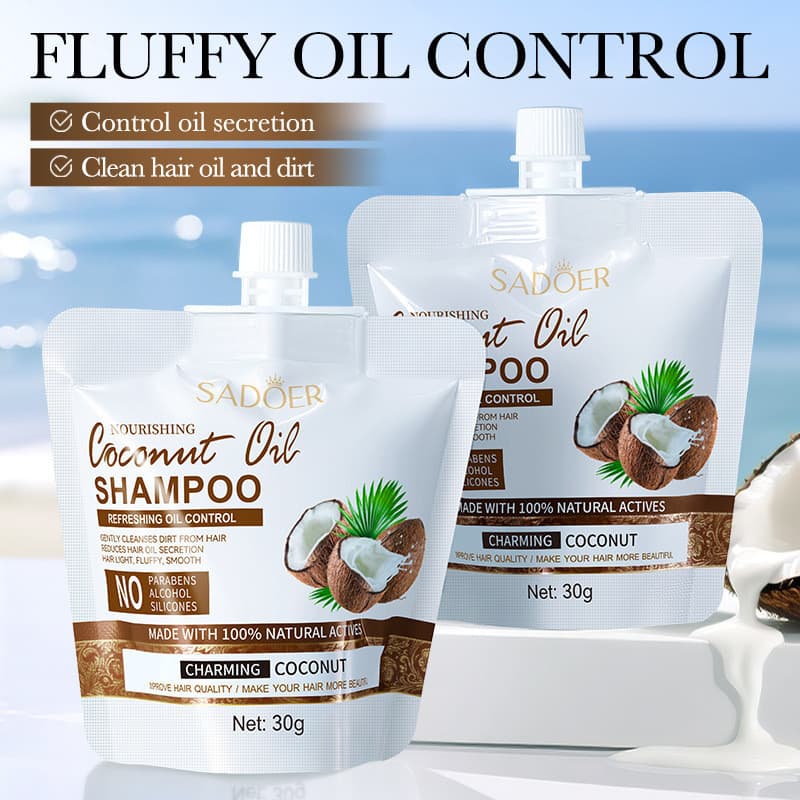 คุณภาพดีมากCoconut Oil HAIR MASK ทรีทเม้นท์ แชมพู เชื่อมแกนผม บำรุงผม ครีมนวดผม ตัวบูสแกนผม กู้ผมเสีย รูปที่ 1