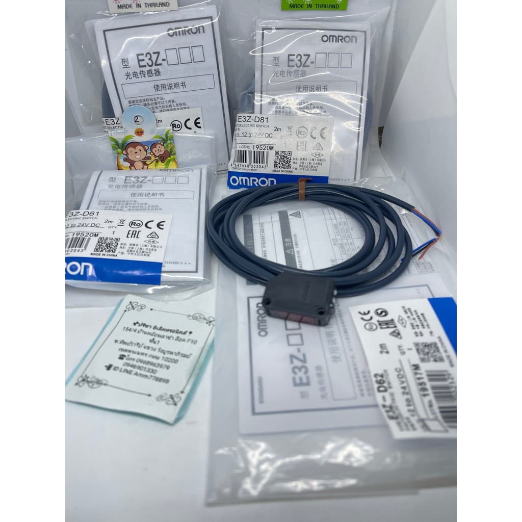 แท้ Photoelectric Sensor E3Z-D61,E3Z-D62 E3Z-D81,E3Z-D82 ของแท้ ที่ไทย มือ1 รูปที่ 1