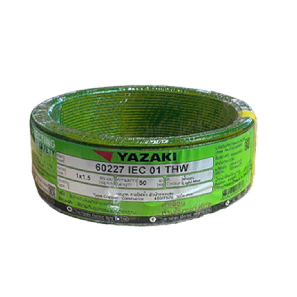 THAI YAZAKI สายไฟ THW 1.5 Sqmm. มีสีให้เลือก ม้วนละ 50เมตร ม้วนเต็มตัดตรงจากโรงงาน รูปที่ 4