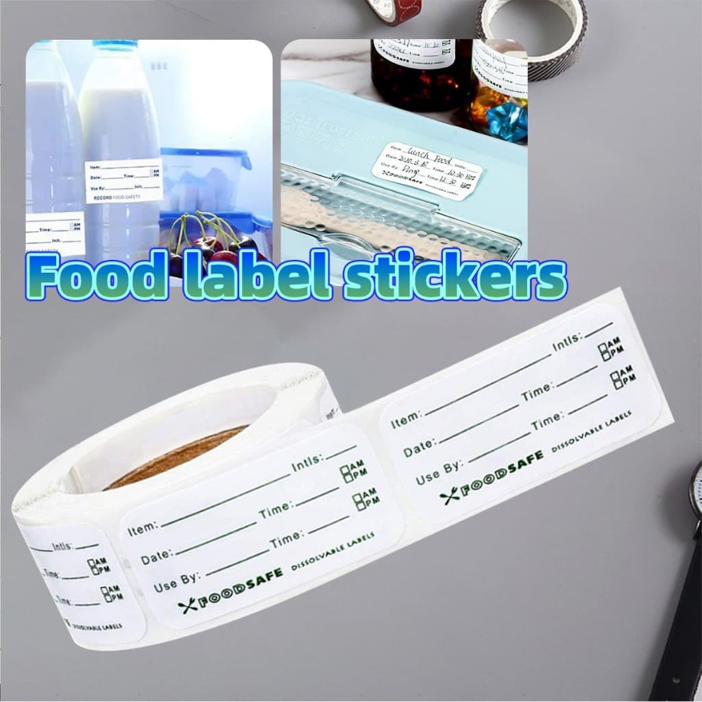 ของมาใหม่！500ชิ้น/ม้วน ฉลากสติ๊กเกอร์ Kitchen Sticker แสดงวันผลิต-วันหมดอายุ สำหรับตู้เย็นตู้แช่แข็งป้าย รูปที่ 6