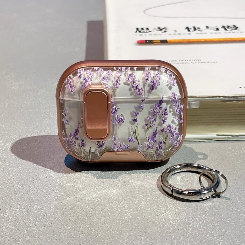 MANGO กรณีปลอกสําหรับ AirPods 4 Pro 3 2 กรณีปลอก Gen 4th Gen4 Secure ล็อคที่วางโทรศัพท์กันกระแทกภาพที่มีสีสันดอกไม้ รูปที่ 9
