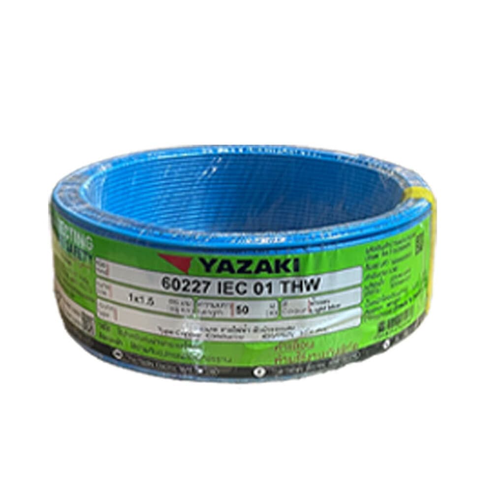 THAI YAZAKI สายไฟ THW 1.5 Sqmm. มีสีให้เลือก ม้วนละ 50เมตร ม้วนเต็มตัดตรงจากโรงงาน รูปที่ 9