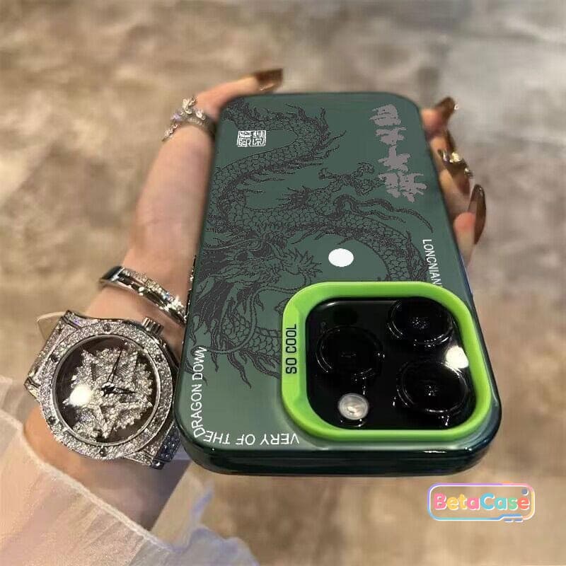 เคสโทรศัพท์ลายมังกรสีดำและขาวสุดเท่สไตล์แฟชั่น IMD สำหรับ iPhone 17 17pro 16 16pro 11 15 14 13 12 XR X XS Max 8 7Plus รูปที่ 7