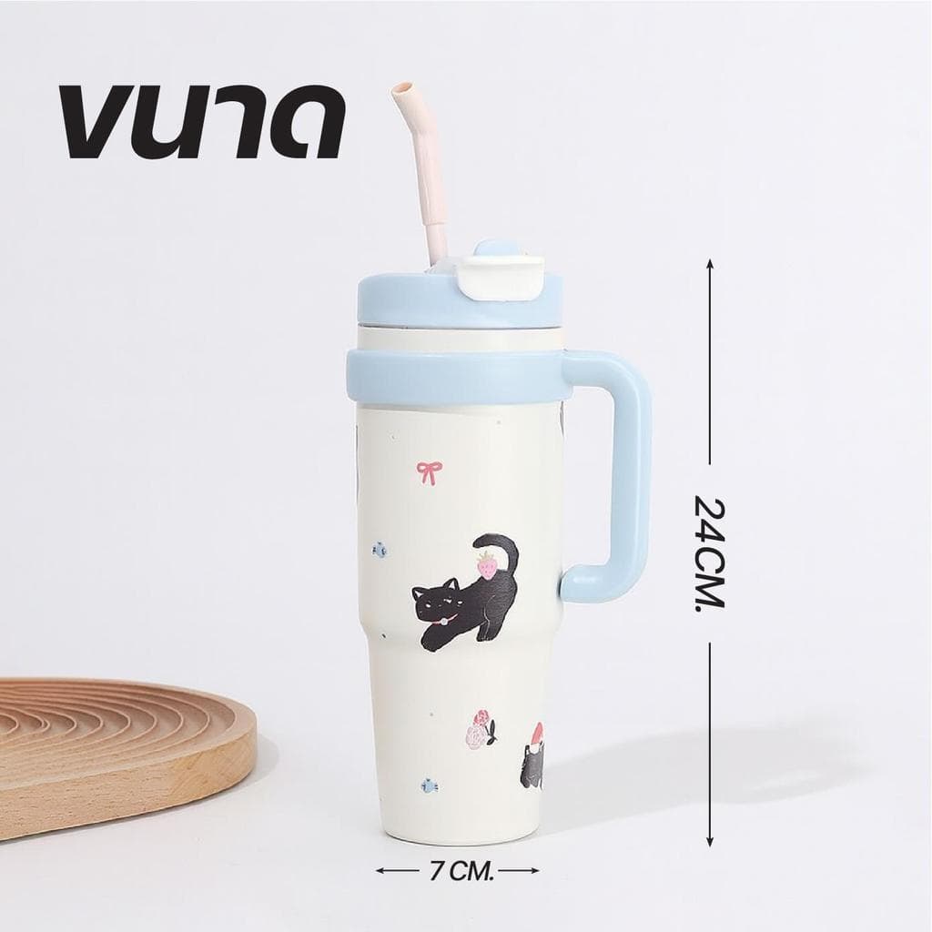 แก้วเก็บความเย็น 1000ML สแตนเลส316 แก้วเยติ แก้วน่ารัก แก้วเก็บอุณหภูมิ แก้วสแตนเลส แก้วน้ำ รูปที่ 7