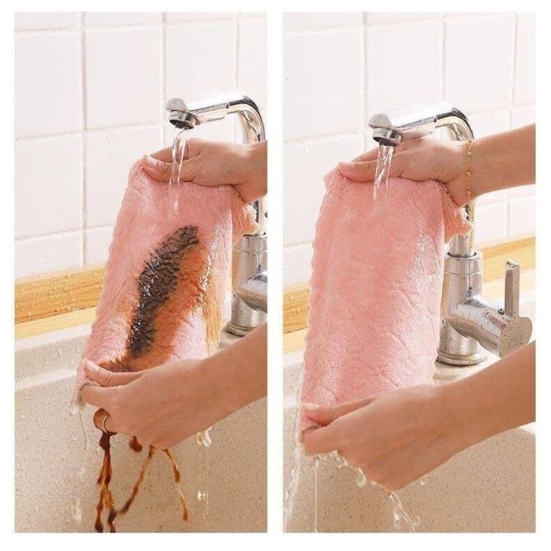 YTL ผ้าขี้ริ้ว ไมโครไฟเบอร์ ผ้าเช็ดมือ ผ้าเช็ดโต๊ะ เช็ดจาน ขนาด 25x25 ซม. 10/30/50แผ่น รูปที่ 2