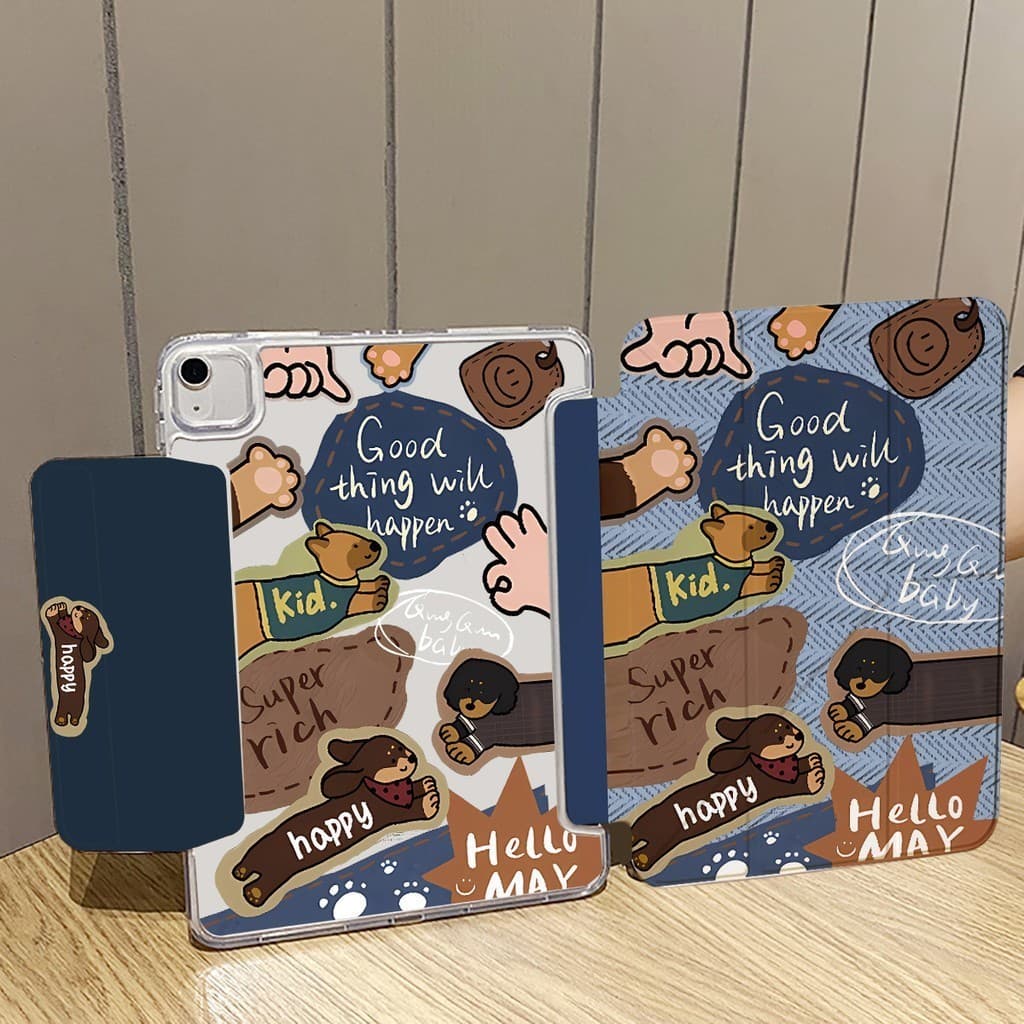 ส่งจากไทย เคสสำหรับไอแพด case ปกหนัง Gen10/11 Air4/5/6/7 M3 Mini6/7 Pro11 A16Y-พับสําหรับipadกรณี. รูปที่ 8