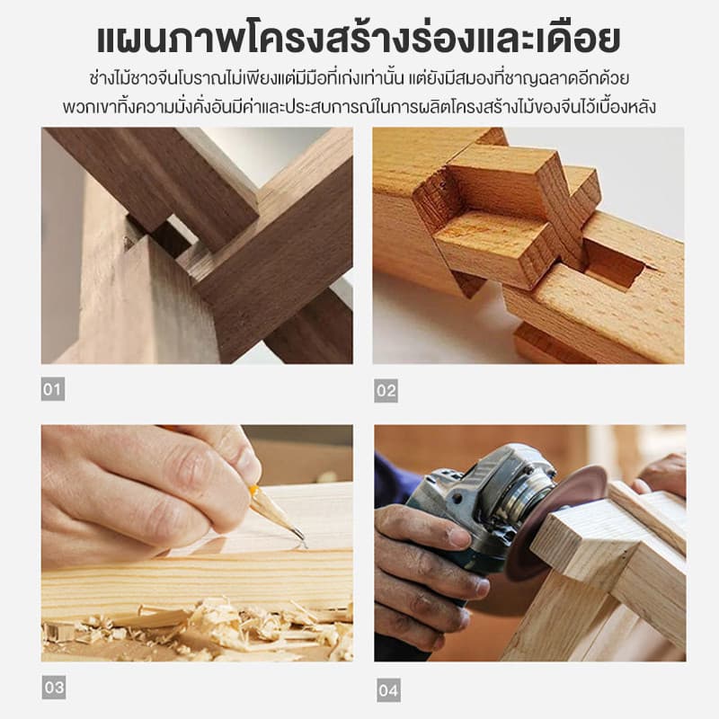 เก้าอี้ไม้ยางพารา เก้าอี้กินข้าว เรียบง่ายและสง่างาม มั่นคงและป้องกันการลื่น เก้าอี้ร้านกาแฟ เล็กและประณีต รูปที่ 6
