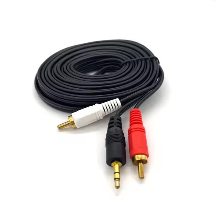 ขนาด 3.5 มม. ถึง 2 RCA ชุบทอง สำหรับเสียงสเตอริโอ Y-Splitter หญิง-ชาย สำหรับลำโพง รูปที่ 8