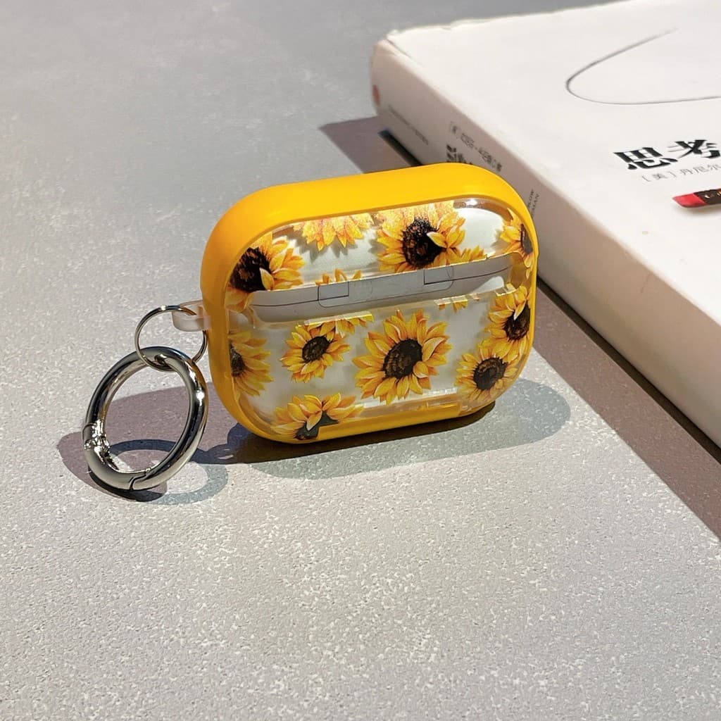 MANGO กรณีปลอกสําหรับ AirPods 4 Pro 3 2 กรณีปลอก Gen 4th Gen4 Secure ล็อคที่วางโทรศัพท์กันกระแทกภาพที่มีสีสันดอกไม้ รูปที่ 6