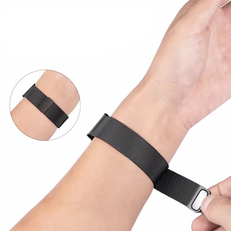 20mm 22mm สายรัดแม่เหล็ก Milanese Loop for Amazfit Bip 6 5 สายรัดโลหะ for Redmi Watch 5 Active 5 Lite /Huawei /Garmin รูปที่ 5