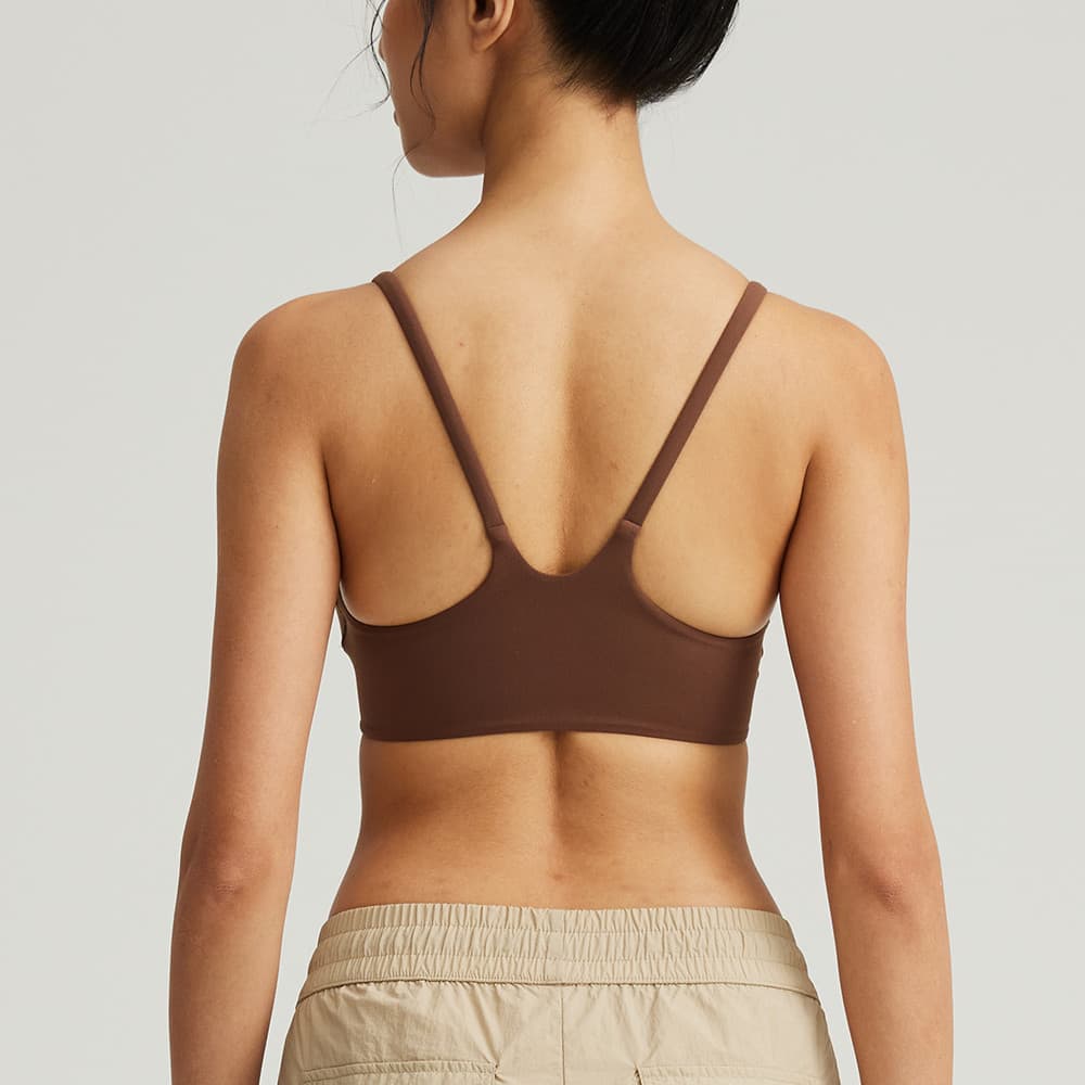 AirActive Sports Bra Thin Strap V-Back Bra with Chest Pads for Running Fitness Yoga รูปที่ 2