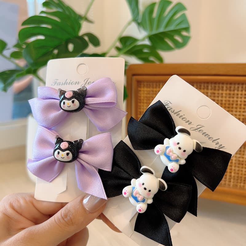 กิ๊บติดผมโบว์น่ารัก ชุด 2 ชิ้น เหมาะสำหรับเด็กผู้หญิง ตกแต่งด้วยลายการ์ตูนน่ารักๆ เป็นของขวัญที่ยอดเยี่ยม รูปที่ 8