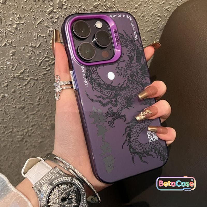 เคสโทรศัพท์ลายมังกรสีดำและขาวสุดเท่สไตล์แฟชั่น IMD สำหรับ iPhone 17 17pro 16 16pro 11 15 14 13 12 XR X XS Max 8 7Plus รูปที่ 4