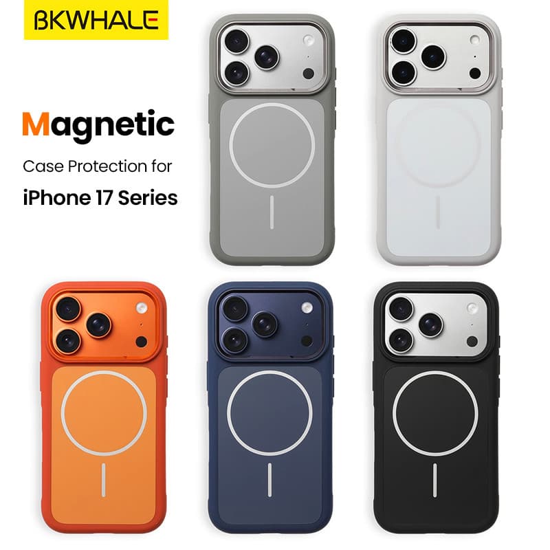 BKWHALE Magnetic Matteกันกระแทกเคสโทรศัพท์สําหรับiPhone 17 Pro Maxขอบซิลิโคนอ่อนนุ่ม + Hrad PCปกหลังสําหรับiPhone 17Airพรีเมี่ยมกันกระแทกป้องกันปลอก รูปที่ 3
