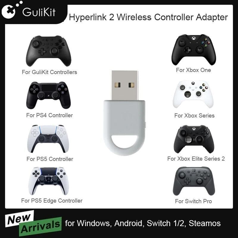 GuliKit Hyperlink 2 PC05 Wireless Controller Adapter สําหรับ PC, Switch Pro,Xbox One,PS5,PS4,Xbox Series,GuliKit Controller รูปที่ 1