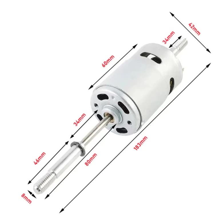 DC 12V/24V RS755 มอเตอร์พัดลมส่ายหัวและอุปกรณ์เสิมไฟฟ้ากระแสตรง dc 12v กำลังแรง มอเตอร์พัดลมกระแสตรง RS755 รูปที่ 5