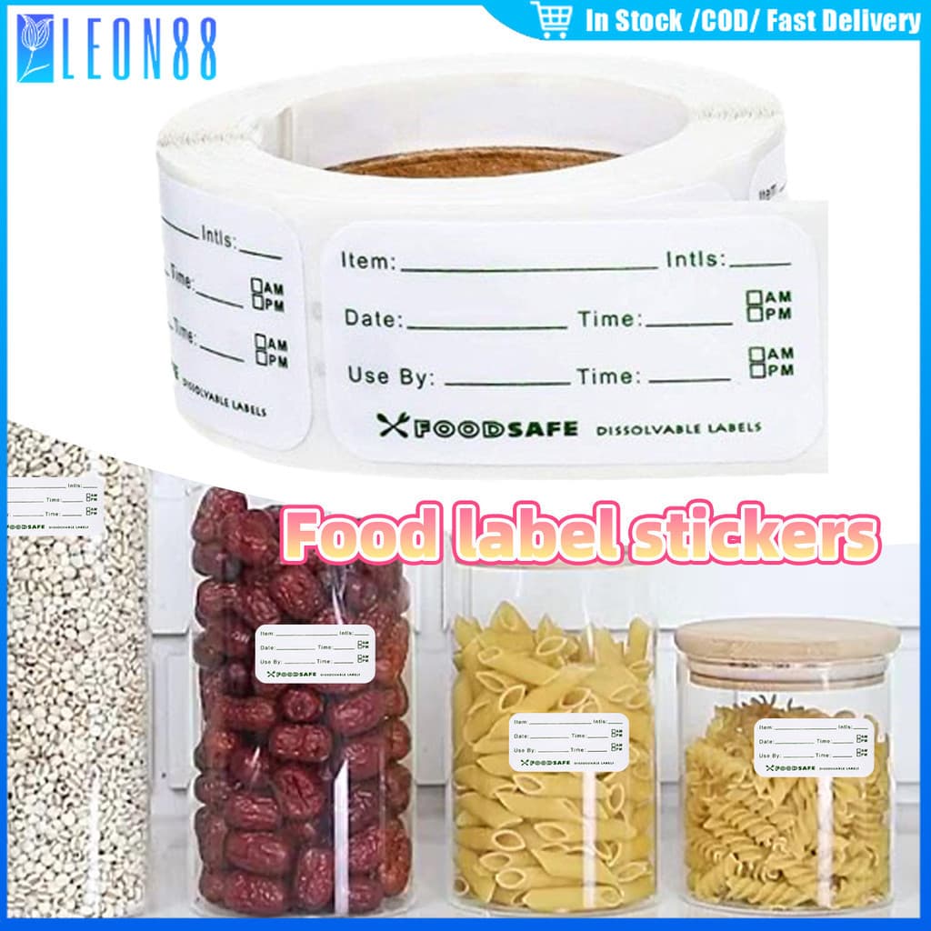 ของมาใหม่！500ชิ้น/ม้วน ฉลากสติ๊กเกอร์ Kitchen Sticker แสดงวันผลิต-วันหมดอายุ สำหรับตู้เย็นตู้แช่แข็งป้าย รูปที่ 1