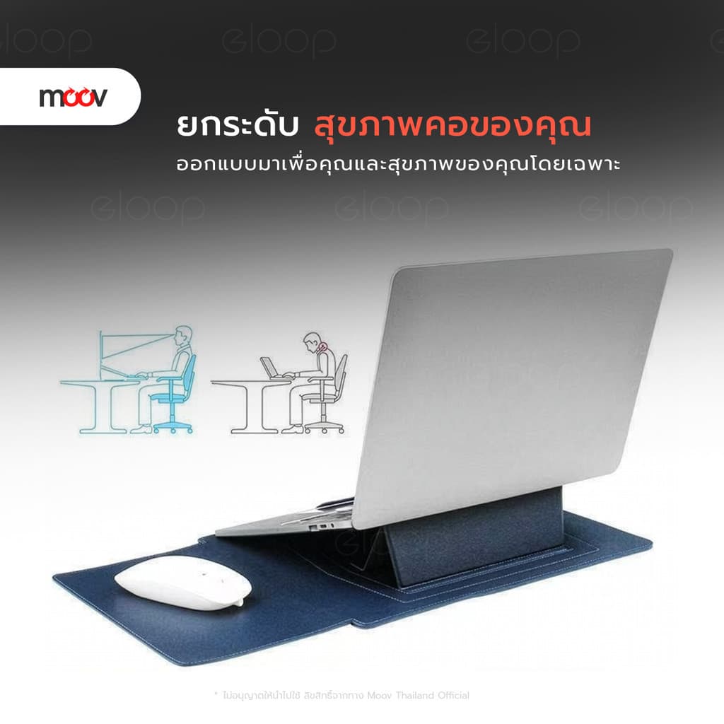 Moov LB01 กระเป๋า 3 in 1 สำหรับ Macbook Air M2 M3 M4 Pro M5 notebook laptopโน๊ตบุ๊ค sleeve รูปที่ 2